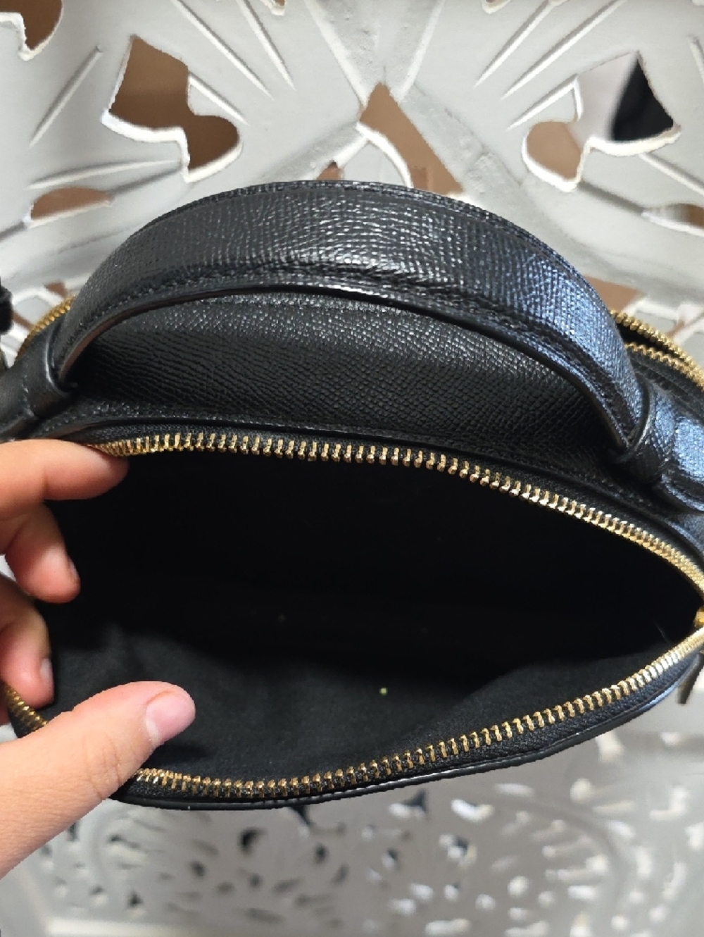 Coach Black Pebbled Leather Mini Dome Crossbody - Picture 8 of 11